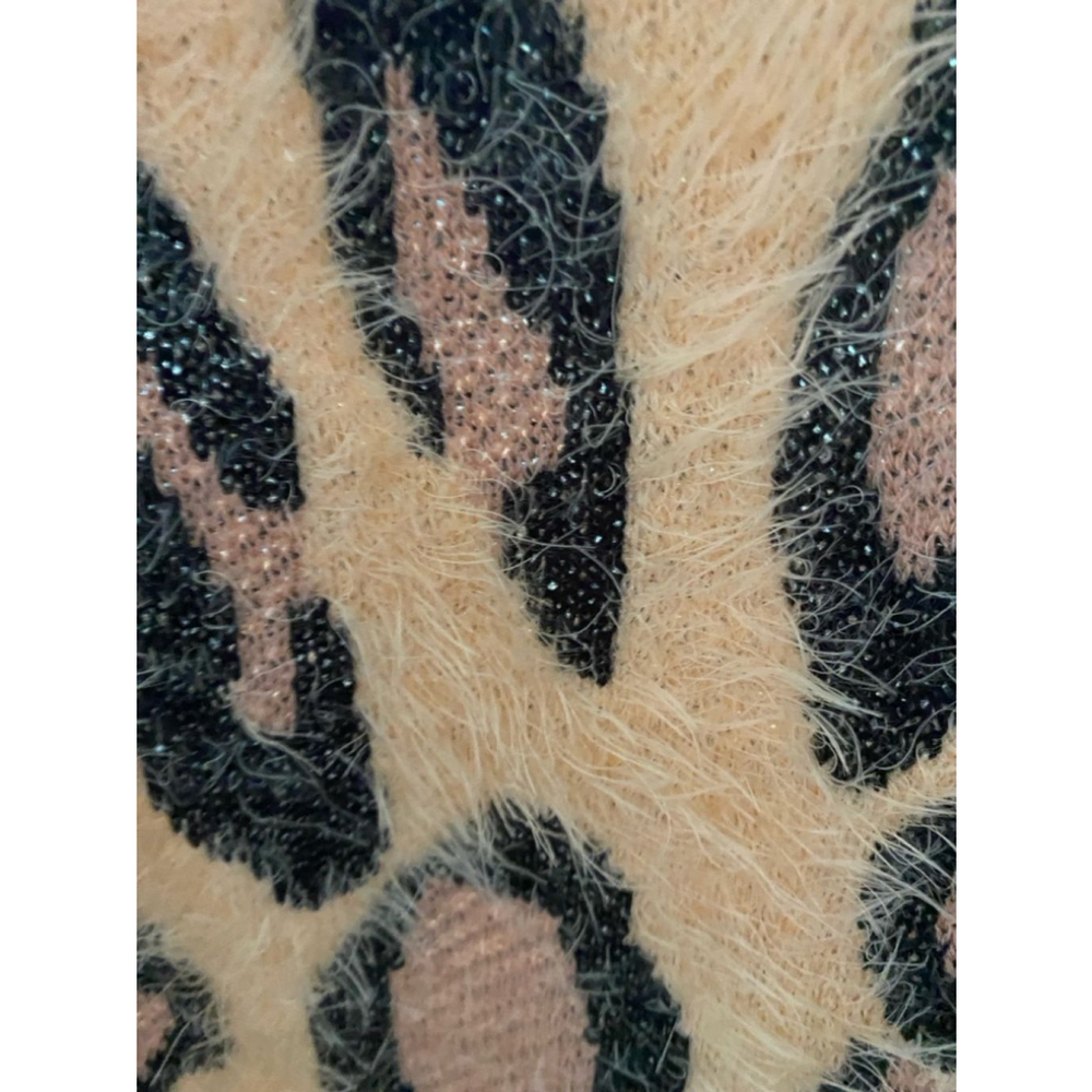 Women's Minkpink Fuzzy Leopard Print Sweater M/L - Picture 6 of 7